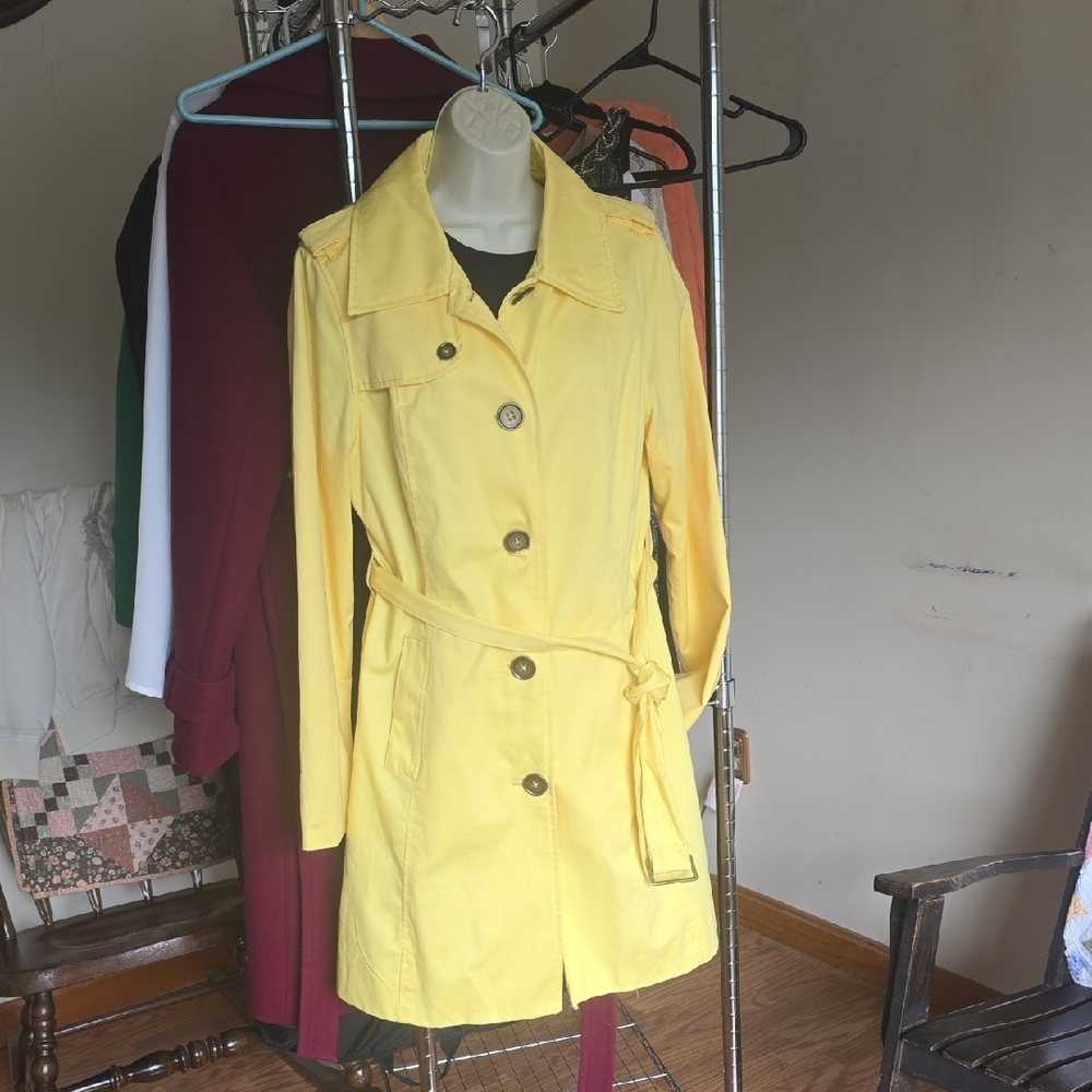 Merona Bright Yellow Trench Coat for Women